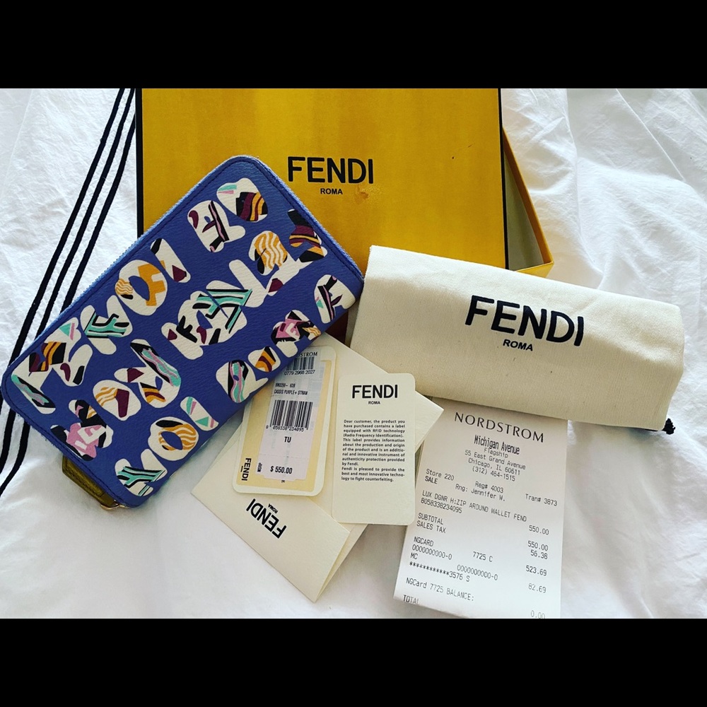 FENDI Vitello Roma Elite Crayons Wallet